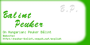 balint peuker business card